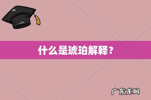 什么是琥珀解释?