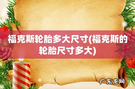 福克斯的轮胎尺寸多大 福克斯轮胎多大尺寸