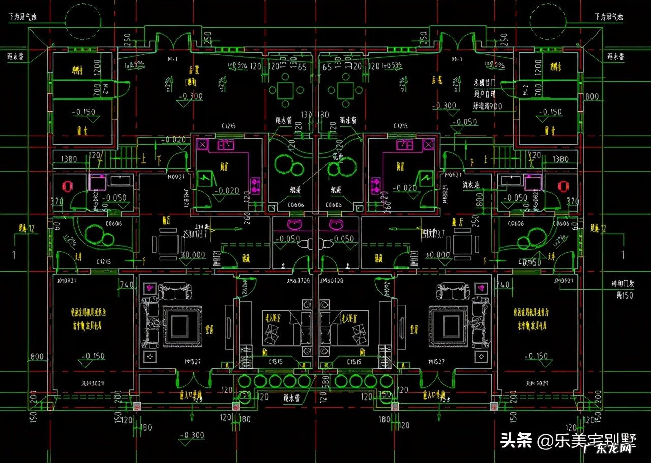 别墅设计图纸大全 别墅风水设计图纸大全