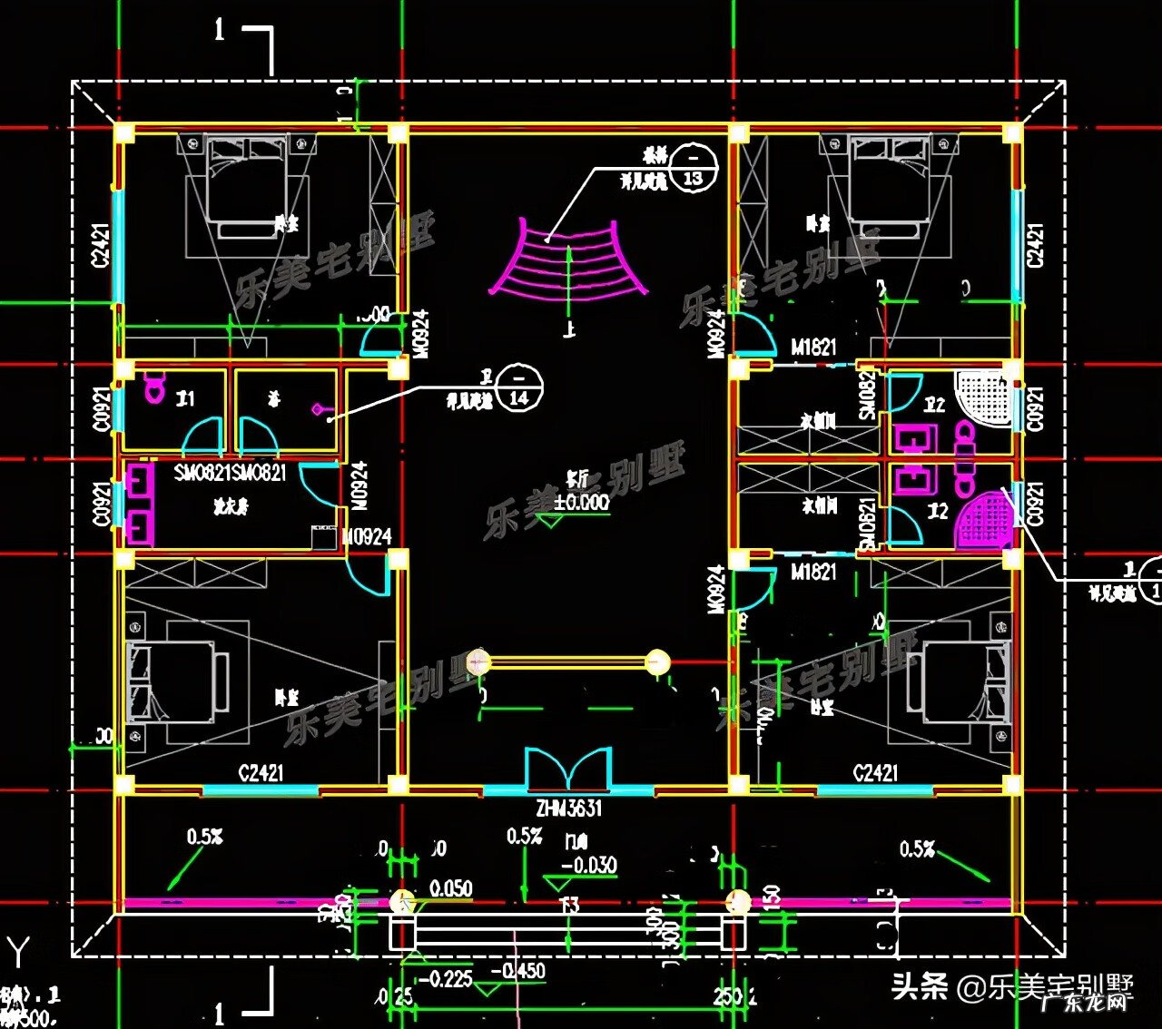 别墅设计图纸大全 别墅风水设计图纸大全