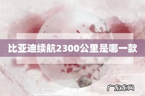 比亚迪续航2300公里是哪一款