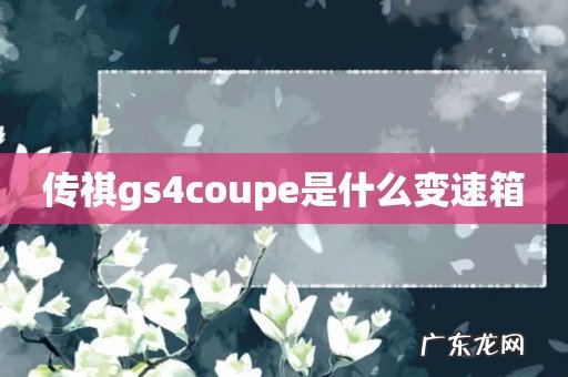 传祺gs4coupe是什么变速箱