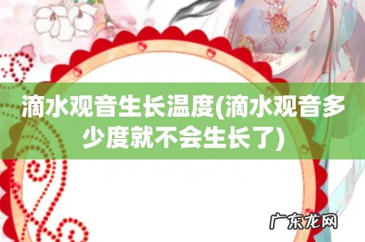 滴水观音多少度就不会生长了 滴水观音生长温度