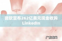微软宣布262亿美元现金收购LinkedIn