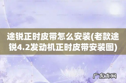 老款途锐4.2发动机正时皮带安装图 途锐正时皮带怎么安装