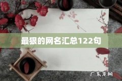 最狠的网名汇总122句