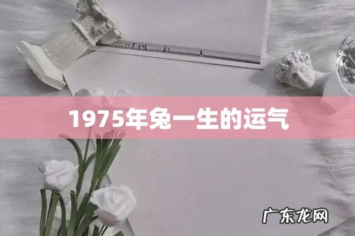1975年兔一生的运气