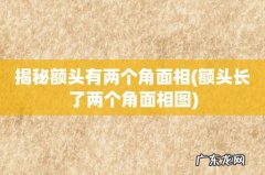 额头长了两个角面相图 揭秘额头有两个角面相