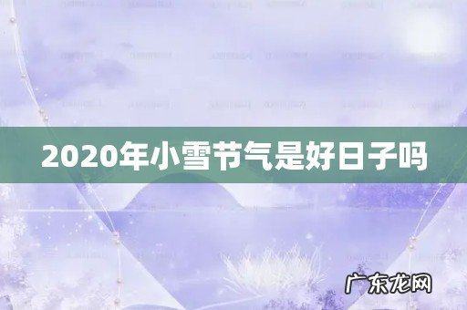 2020年小雪节气是好日子吗