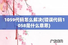 错误代码1058是什么意思 1059代码怎么解决