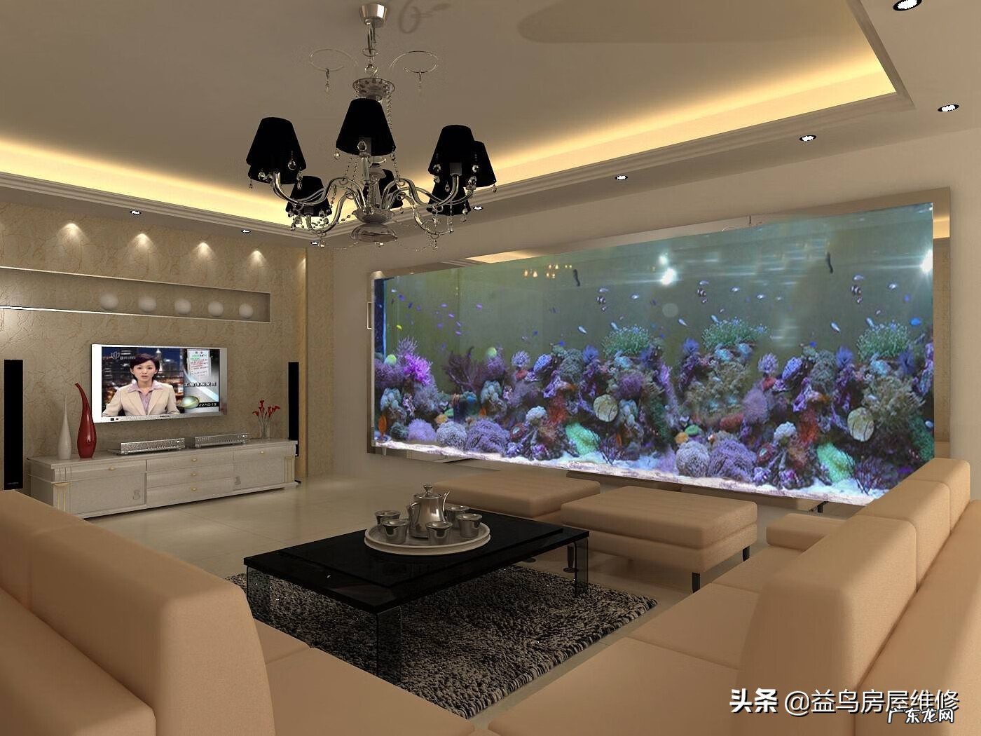 鱼缸为什么靠墙款不能当屏风 鱼缸放屏风不靠墙风水好不好呢