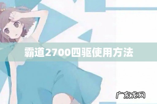 霸道2700四驱使用方法