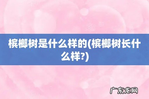 槟榔树长什么样? 槟榔树是什么样的