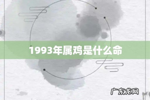 1993年属鸡是什么命