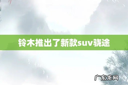 铃木推出了新款suv骁途