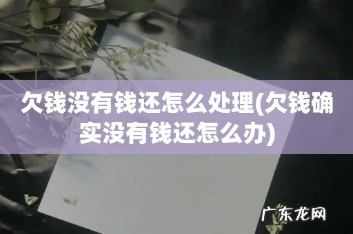 欠钱确实没有钱还怎么办 欠钱没有钱还怎么处理