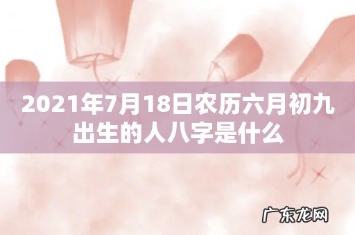 2021年7月18日农历六月初九出生的人八字是什么