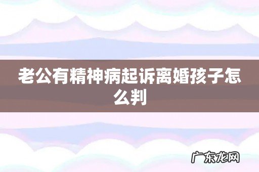 老公有精神病起诉离婚孩子怎么判