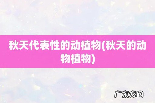 秋天的动物植物 秋天代表性的动植物