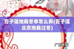 百子莲北京地栽过冬 百子莲地栽冬季怎么养