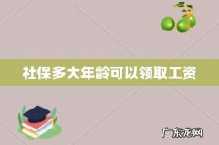 社保多大年龄可以领取工资