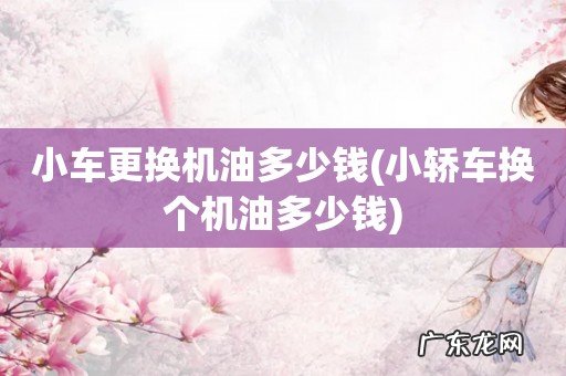 小轿车换个机油多少钱 小车更换机油多少钱