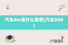 汽车DSR 汽车dsr是什么意思