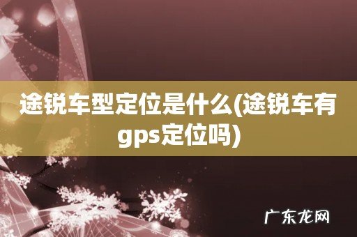 途锐车有gps定位吗 途锐车型定位是什么