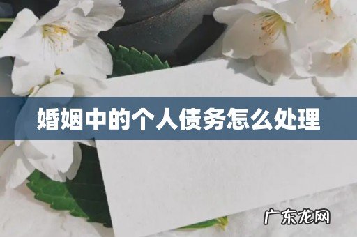 婚姻中的个人债务怎么处理