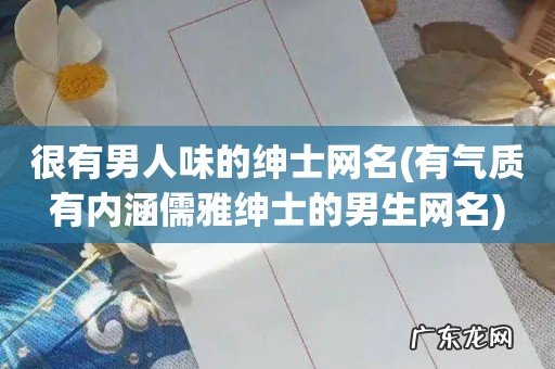 有气质有内涵儒雅绅士的男生网名 很有男人味的绅士网名