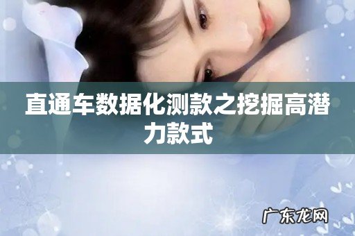 直通车数据化测款之挖掘高潜力款式