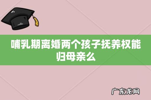 哺乳期离婚两个孩子抚养权能归母亲么