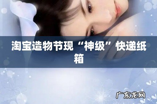 淘宝造物节现“神级”快递纸箱