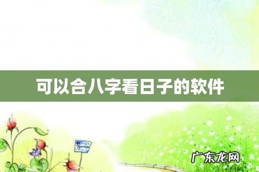 可以合八字看日子的软件