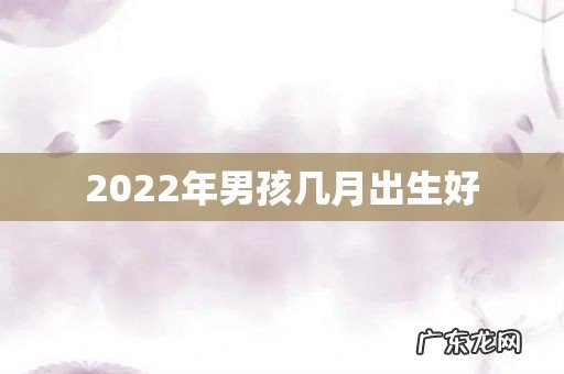 2022年男孩几月出生好