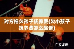 欠小孩子抚养费怎么起诉 对方拖欠孩子抚养费