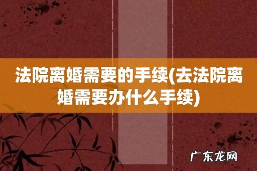 去法院离婚需要办什么手续 法院离婚需要的手续