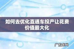 如何去优化直通车投产让花费价值最大化