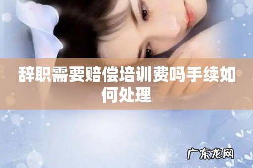 辞职需要赔偿培训费吗手续如何处理