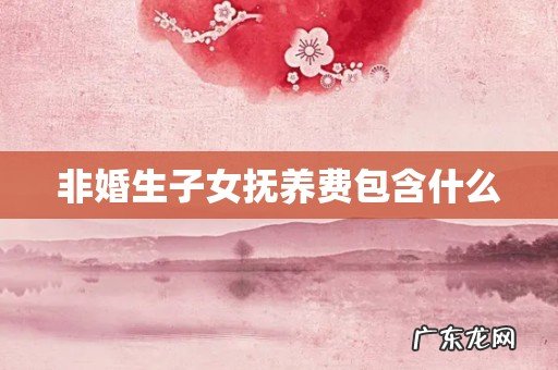 非婚生子女抚养费包含什么