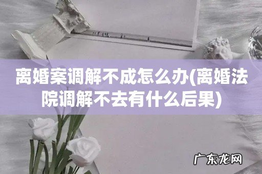离婚法院调解不去有什么后果 离婚案调解不成怎么办