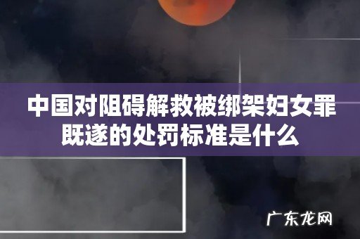 中国对阻碍解救被绑架妇女罪既遂的处罚标准是什么