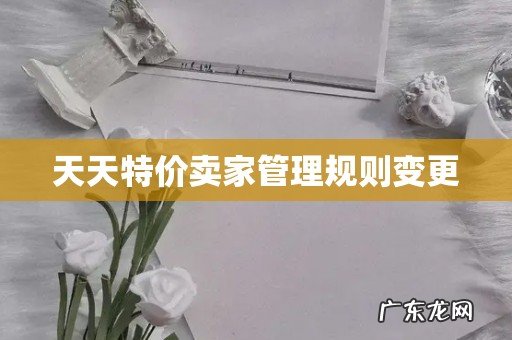 天天特价卖家管理规则变更