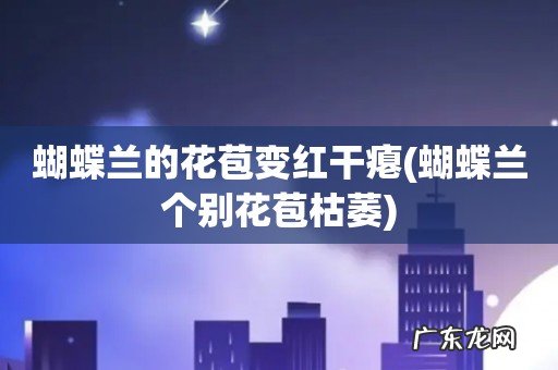 蝴蝶兰个别花苞枯萎 蝴蝶兰的花苞变红干瘪