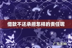 借款不还承担怎样的责任呢