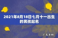2021年8月18日七月十一出生的男孩起名