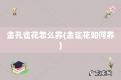 金雀花如何养 金孔雀花怎么养
