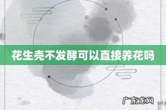 花生壳不发酵可以直接养花吗