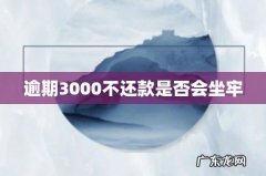 逾期3000不还款是否会坐牢