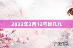 2022年2月12号是几九